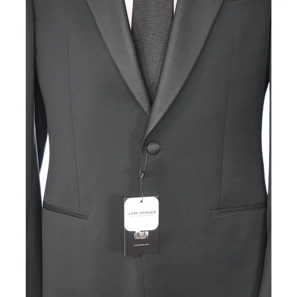 ARMANI COLLEZIONI - Black Wool Peak Lapel DInner Jacket - 38R